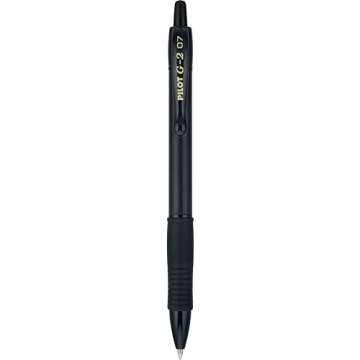 Pilot, G2 Edge Premium Gel Roller Pens, Fine Point 0.7 mm, Black, Pack of 12