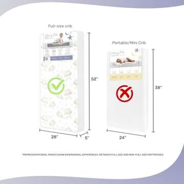 Dream On Me Twilight 2-in-1 Crib Mattress - Safe Comfort
