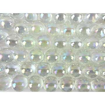 Big Game Toys~25 Glass 14mm SOAP Bubble Marbles Clear Iridescent Oil Translucent Wedding Decor/Vase Filler/Aquarium