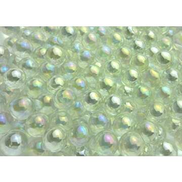 Big Game Toys~25 Glass 14mm SOAP Bubble Marbles Clear Iridescent Oil Translucent Wedding Decor/Vase Filler/Aquarium