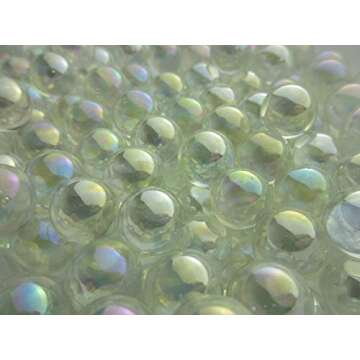 Big Game Toys~25 Glass 14mm SOAP Bubble Marbles Clear Iridescent Oil Translucent Wedding Decor/Vase Filler/Aquarium