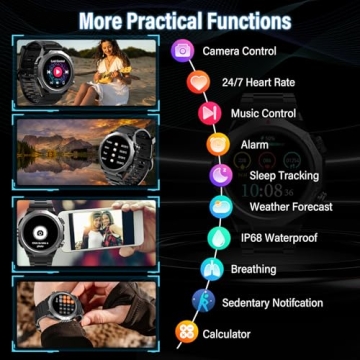 Military Smart Watch for Men - Fitness and Connectivity