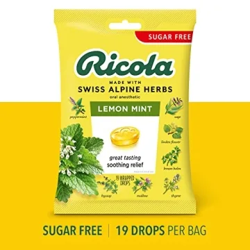 Ricola Sugar-Free Cough Drops with Lemon Mint Flavor