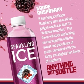 Sparkling Ice Grape Raspberry, Refreshing Zero Sugar Beverage