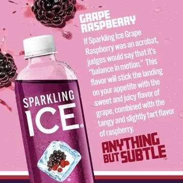 Sparkling Ice Grape Raspberry, Refreshing Zero Sugar Beverage