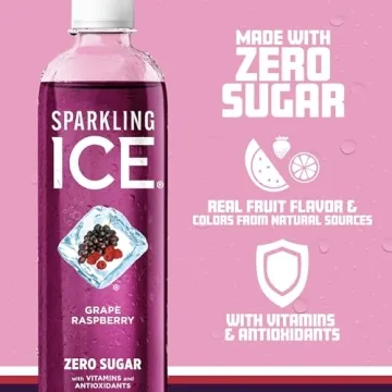 Sparkling Ice Grape Raspberry, Refreshing Zero Sugar Beverage