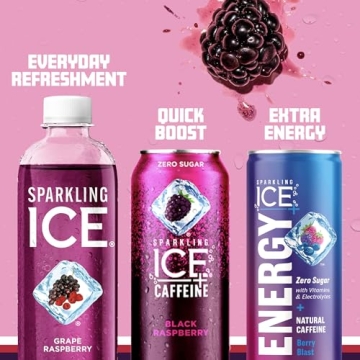 Sparkling Ice Grape Raspberry, Refreshing Zero Sugar Beverage