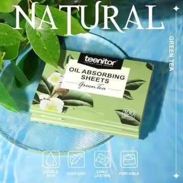 Teenitor Green Tea Oil Blotting Sheets Perfect for Oily Skin