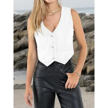 Imily Bela Women's Denim Vest - Stylish, Versatile, Comfort