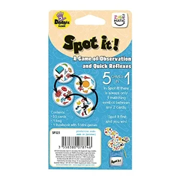 Spot It! Beach Fun Family Game for Kids Age 6+