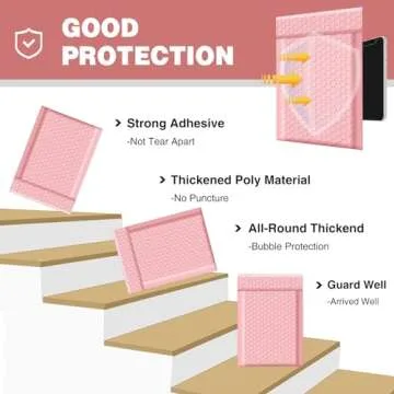 Famagic Light Pink Bubble Mailers 50pc - Chic Shipping Solutions