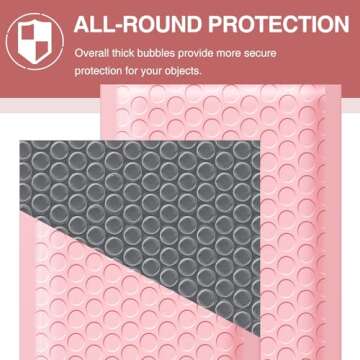 Famagic Light Pink Bubble Mailers 50pc - Chic Shipping Solutions