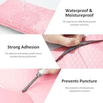 Famagic Light Pink Bubble Mailers 50pc - Chic Shipping Solutions