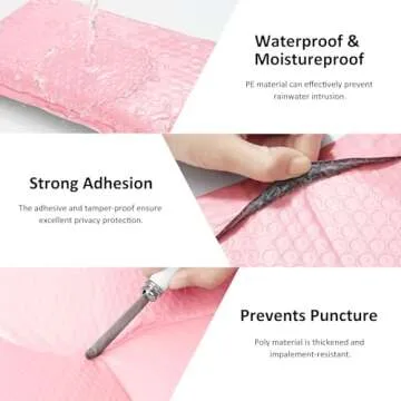 Famagic Light Pink Bubble Mailers 50pc - Chic Shipping Solutions