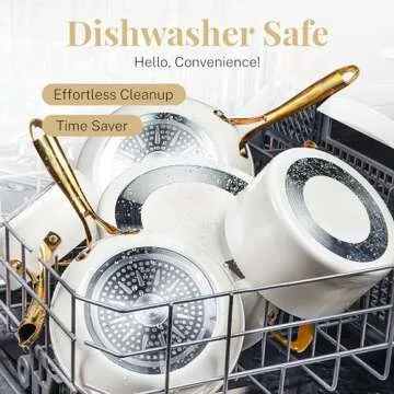 Gotham Steel 14 Inch Non Stick Frying Pan, Nonstick Skillet with Lid, PFOA Free Ceramic Cooking Pan, Dishwasher Safe, Cream White