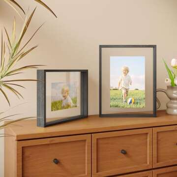 Egofine 11x14 Double-Sided Plexiglass Floating Frames