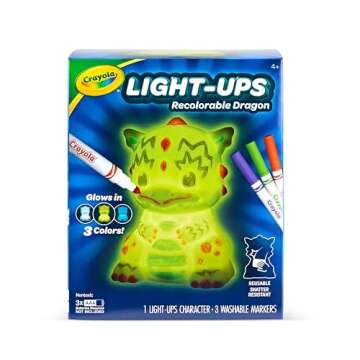 Crayola Light Ups Dragon, Reusable Holiday Craft, Light Up Toy, Indoor Holiday Decor, Toys for Kids, Arts & Crafts, Dragon Gift, 4+