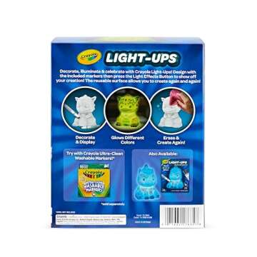 Crayola Light Ups Dragon, Reusable Holiday Craft, Light Up Toy, Indoor Holiday Decor, Toys for Kids, Arts & Crafts, Dragon Gift, 4+