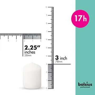 BOLSIUS 12 White Pillar Candles - Premium Quality and Versatile Use
