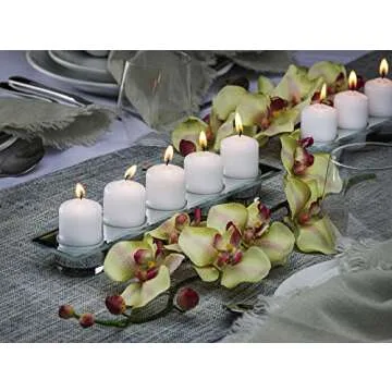 BOLSIUS 12 White Pillar Candles - 17 Hour Burn - Eco-Friendly