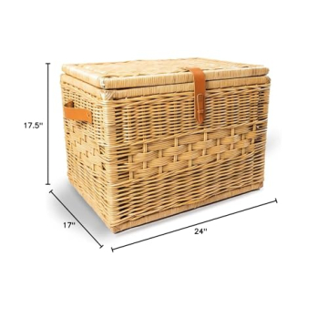 Stylish Wicker Storage Trunk for Versatile Décor