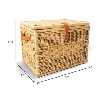 Stylish Wicker Storage Trunk for Versatile Décor