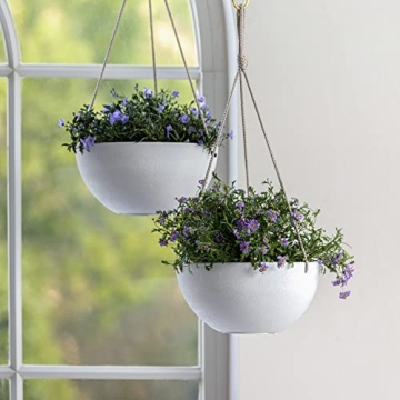 LA Jolie Muse 10 Inch Hanging Planters for Indoor and Outdoor