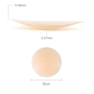 3 Pair:1 breathable with holes & 2 Regular pairs Silicone nipple cover - Light, Reusable, Durable & Ultra-thin nipple covers Coffee