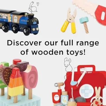 Le Toy Van Beautiful Wooden Doll Cot for Kids