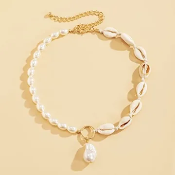 Elegant Gold Pearl Choker Necklace for Women