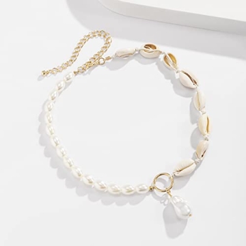 Elegant Gold Pearl Choker Necklace for Women