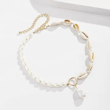 Elegant Gold Pearl Choker Necklace for Women