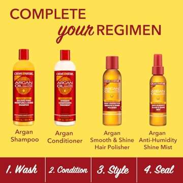 Creme of Nature, Argan Oil for Hair, Smooth & Shine Hair Polisher, Argan Oil of Morocco for Anti Frizz Control, 4 Fl Oz