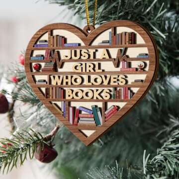 PERSONAL84 Book Ornament for Christmas Tree Decor