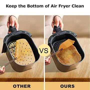 100Pcs Disposable Liners for Air Fryers - Clean Cooking Made Easy
