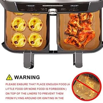 100Pcs Disposable Liners for Air Fryers - Clean Cooking Made Easy