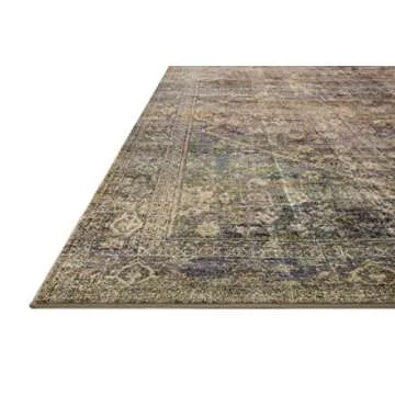 Loloi Amber Lewis Morgan 2'-0" x 5'-0" Accent Rug in Spice/Lagoon - Large Area Rug, Neutral Area Rug for Room Décor, Vintage Rug Inspired, Soft Area Rug for Living Room, Bedroom, Dining Area