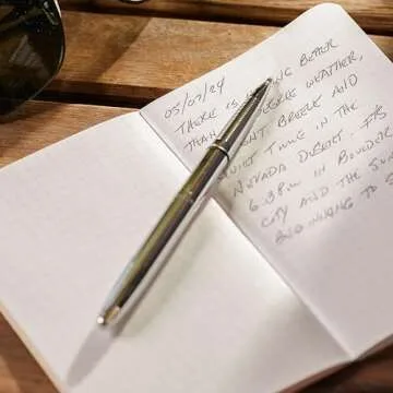 Fisher Space Pen Chrome Bullet Pen, Ballpoint, Brass, Black Ink