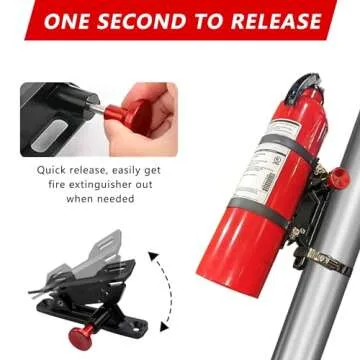 Quick Release Fire Extinguisher Mount - Durable & Adjustable Holder