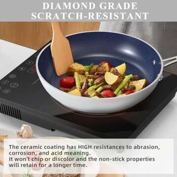Nuwave Healthy Nonstick Ceramic Cookware Set - Safe & Durable