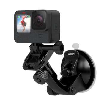 Sametop Suction Cup Mount Compatible with Gopro Hero 13, 12, 11, 10, 9, 8, 7, 6, 5, 4, Session, 3+, 3, 2, 1, Hero (2018), Max, Fusion, DJI Osmo Action Cameras; Perfect for Car Windshield and Window