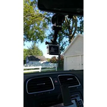 Sametop Suction Cup Mount Compatible with Gopro Hero 13, 12, 11, 10, 9, 8, 7, 6, 5, 4, Session, 3+, 3, 2, 1, Hero (2018), Max, Fusion, DJI Osmo Action Cameras; Perfect for Car Windshield and Window