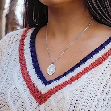 Miraculous Medal Pendant in Solid 14K Gold - Personalize Now