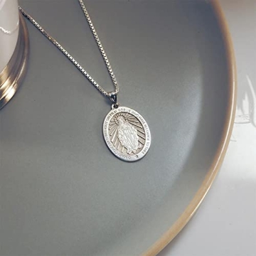 Miraculous Medal Pendant in Solid 14K Gold - Personalize Now