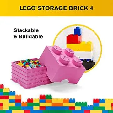 Room Copenhagen LEGO Storage Brick 4, Bright Pink (4003)