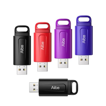 Aiibe 128GB USB Flash Drive 5 Pack - Colorful and Reliable Storage Solution