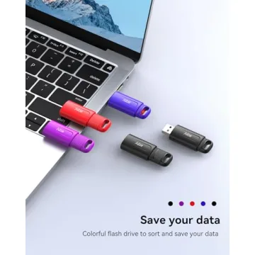 128GB Flash Drive 5 Pack - Colorful USB Storage Solution