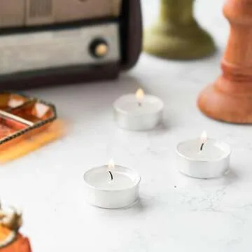 Tealight Candles 4 Hour Burn - White Unscented Bulk Packs