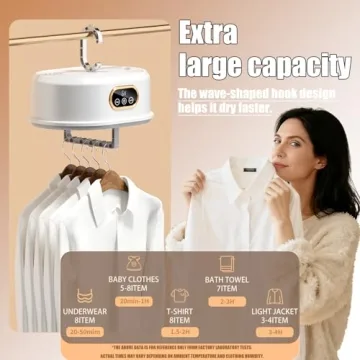 PXNTLA Mini Portable Dryer - Quick Preheat and 6-Hour Drying