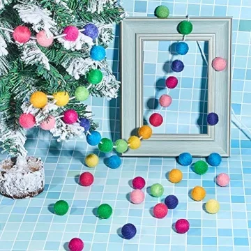 Vibrant Boao Wool Felt Ball Garland for Colorful Decor